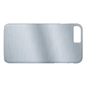 ブラッシュドシルバーの背景 Case-Mate iPhoneケース (裏面(横))