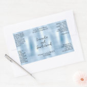 ブラッシュドブルー金属箔化粧品ボトルラベル 長方形シール (封筒)