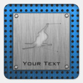 ブラッシュドメタルルックスノースキー スクエアシール (正面)