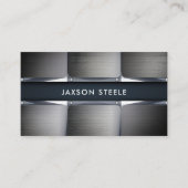 ブラッシュドメタル工業デザイン 名刺 (正面)