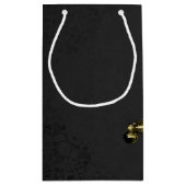 ブラッシュド金ゴールドマーディグラスマスカレード スモールペーパーバッグ (裏面)