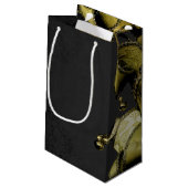 ブラッシュド金ゴールドマーディグラスマスカレード スモールペーパーバッグ (裏面アングル)