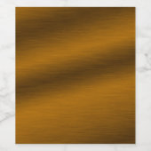 ブラッシュド銅エレガント金フェイク属の背景 ワインラベル (シングルラベル)