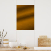 ブラッシュド銅背景画のDIYポスター ポスター (キッチン)