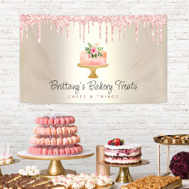 ブラッシュピンクのケーキグラデーション 横断幕