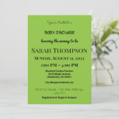 ブラッシュピンクのベイビーシャワー招待状　男の子用 招待状 (スタンド正面)