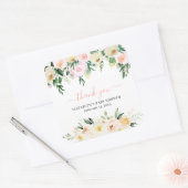 ブラッシュピンクの春の花 | ベビーシャワーのお返し スクエアシール (封筒)