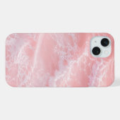 ブラッシュピンクの海の波 iPhoneケース (裏面横)