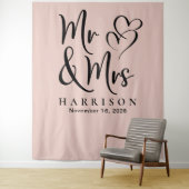 ブラッシュピンクの結婚式 タペストリー (インサイチュ)