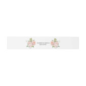 ブラッシュピンクの花開くウェディング 招待状ベリーバンド (フラット)