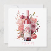 ブラッシュピンクボトル フラワーリー ハッピー マザーズデー シーズンカード (正面)