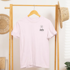 ブラッシュピンク スクリプトロゴ マツエクスタジオ スタッフ Tシャツ