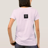 ブラッシュピンク スクリプト ロゴ メイクスタッフ Tシャツ (裏面)