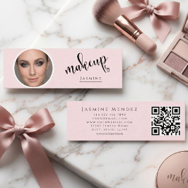 ブラッシュピンク ビューティー プロフェッショナル MUA フォトQR スキニー名刺