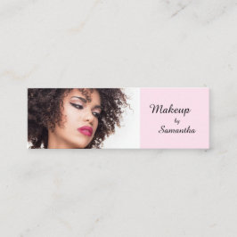 ブラッシュピンク ブラック スクリプト 写真 メイク スキニー名刺