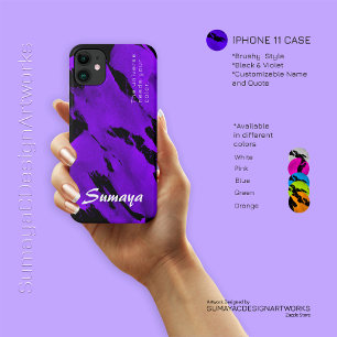 ブラッシュブラックバイオレットiPhone 11ケース カスタマイズ可能 iPhone 11 ケース
