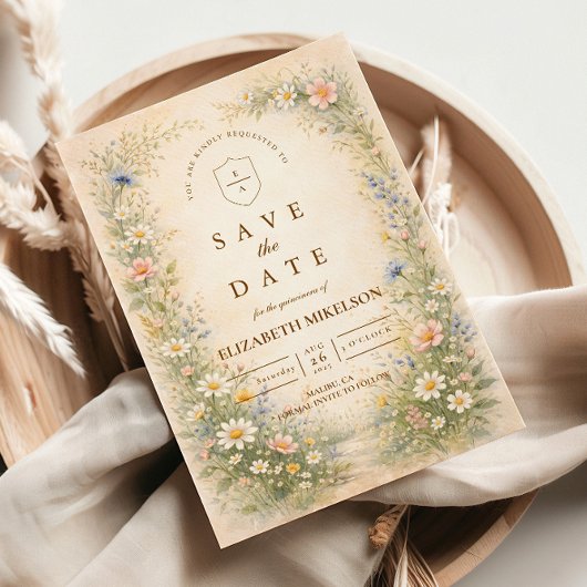 ブラッシュブルーの牧場のキンセアニエラ セーブザデート