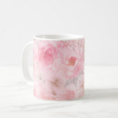 ブラッシュブルーム水彩フラワー コーヒーマグカップ (正面左)