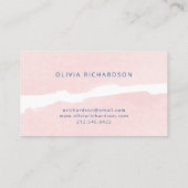 ブラッシュブルー | 抽象水彩 名刺 (裏面)