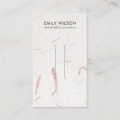 ブラッシュペタル手作り紙ヘアクリップ表示カード 名刺 (正面)