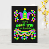 ブラッシュマーディグラスカード祖父のブラックカード カード (黄色い花)