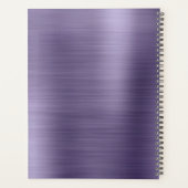 ブラッシュメタルミッドナイトパープルクラシックモノグラム プランナー手帳 (裏面)