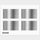 ブラッシュメタルルックステッカー 長方形シール (シート)