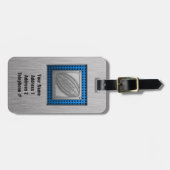 ブラッシュメタルルックラグビー ラゲッジタグ (正面横)