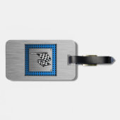 ブラッシュメタルルックレーシングフラグ ラゲッジタグ (裏面横)