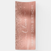 ブラッシュメタル誕生日バラ金ゴールドガーリーグリッター 横断幕 (縦)