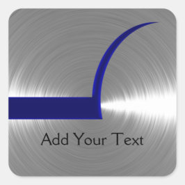 ブラッシュメタル（青と銀） スクエアシール