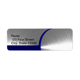 ブラッシュメタル（青と銀） ラベル