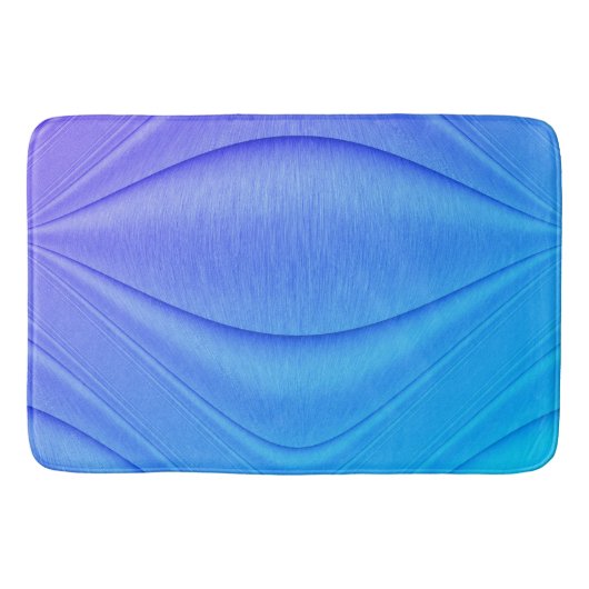 ブラッシュラベンダーからバイオレットコンターデザイン バスマット (正面)