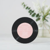 ブラッシュレトロビニールレコード結婚式招待状 招待状 (スタンド正面)