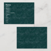 ブラッシュロック – 暗いターコイズカスタマイズ-  名刺 (正面/裏面)