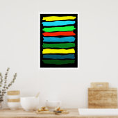 ブラッシュ ストローク #5 (V.2) ポスター (キッチン)