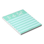 ブラッシュ タイポグラフィ パステル ターコイズ To-Do リスト ノートパッド (アングル)
