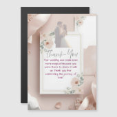 「ブラッシュ＆ブリーズ モダン ウェディング サンクス カード」 (正面/裏面)