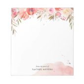 ブラッシュ ブーケ 個人名 モノグラム ノートパッド (正面)