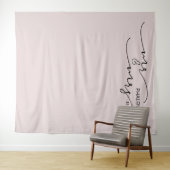 ブラッシュ ローズ ウェディング バックドロップ ご夫婦様名入り タペストリー (インサイチュ(横))