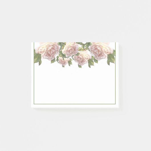 ブラッシングアイボリーソフトピンクピーチバラ ポストイット (正面)