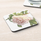 ブラッシングアイボリーピーチバラ コースター (左側)