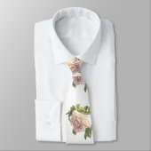 ブラッシングアイボリーピーチバラ ネクタイ (タイ)