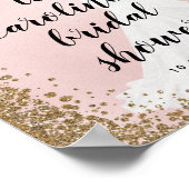 ブラッシンググリッターブライドドレスブライダルシャワーウェルカム ポスター (角)