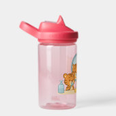 ブラッシングタイガース – かわいいモーニングルーチン ウォーターボトル (右面)