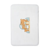 ブラッシングタイガース – かわいいモーニングルーチン バスマット (正面縦)