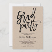 ブラッシングチャーム卒業パーティー招待状クラフト 招待状 (正面)