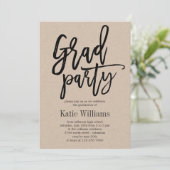 ブラッシングチャーム卒業パーティー招待状クラフト 招待状 (スタンド正面)