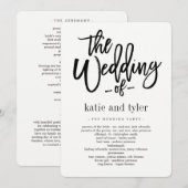 ブラッシングチャーム結婚のセレモニープログラム プログラム (正面/裏面)