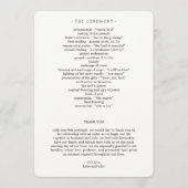 ブラッシングチャーム結婚のセレモニープログラム プログラム (裏面)